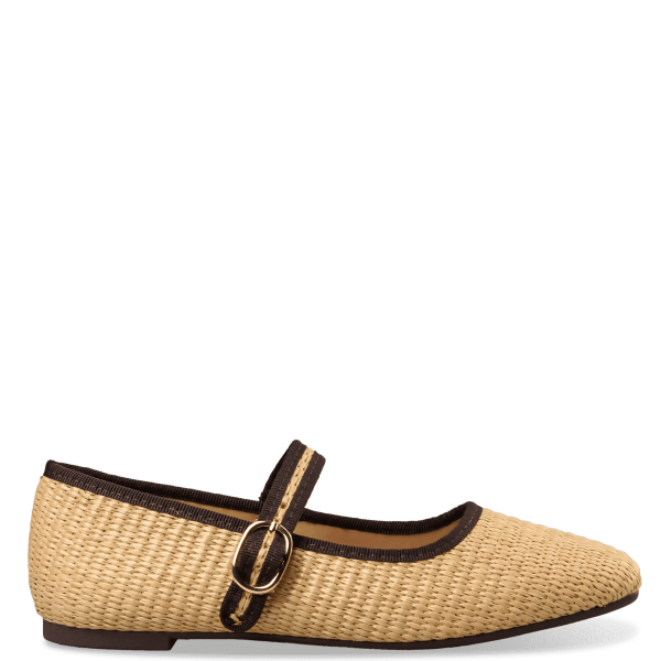 RAFFIA BALLET FLATS