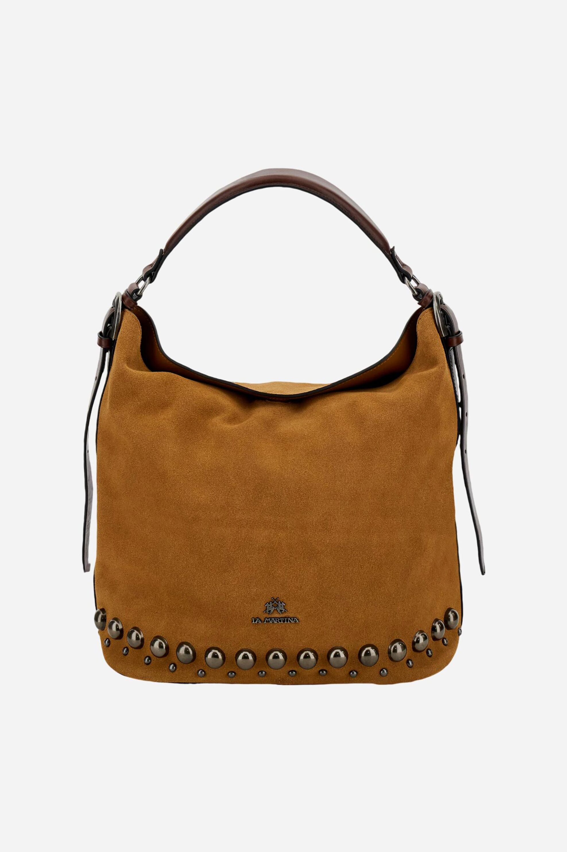 La Martina γυναικεία suede τσάντα hobo με λογότυπο "Arizona" | ONE SIZE