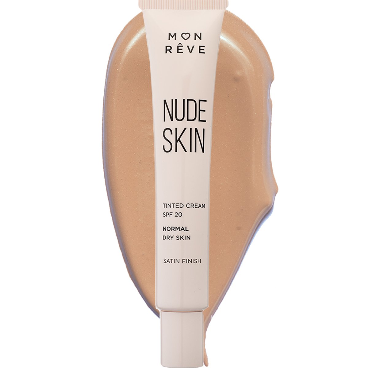 Mon Reve Nude Skin Normal to Dry Skin Satin Finish Spf20 Tinted Cream Κρέμα Προσώπου με Χρώμα Μεσαίας Προστασίας που Εξομοιώνει τον Τόνο του Δέρματος & Καλύπτει Ελαφρές Ατέλειες 30ml - No 101 Light