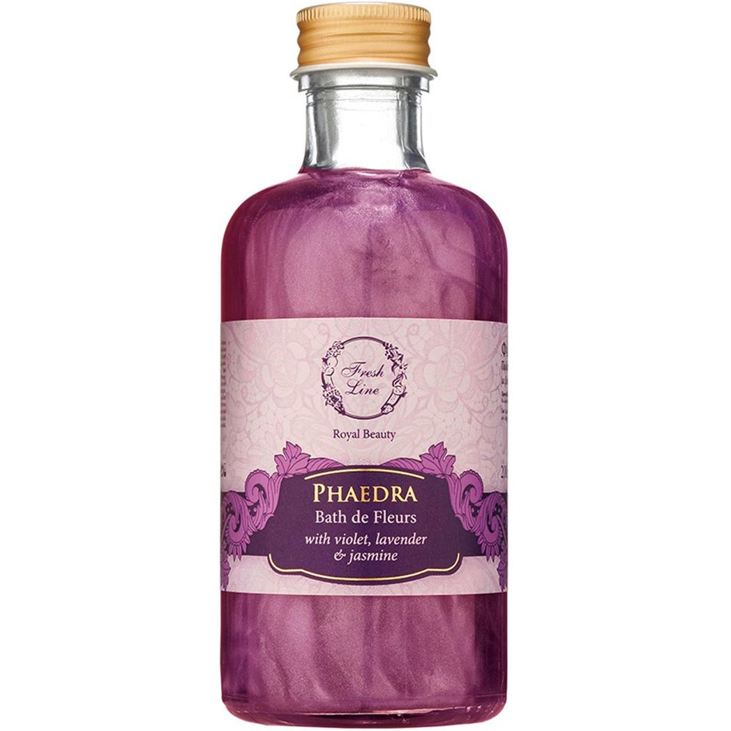 Fresh Line Royal Beauty Phaedra Bath de Fleurs Πολυτελές Αφρόλουτρο Φαίδρα Μεταξένιας Υφής με Νότες Βιολέτα, Λεβάντα & Γιασεμί με Κομψό, Πουδρέ Floral Άρωμα 200ml
