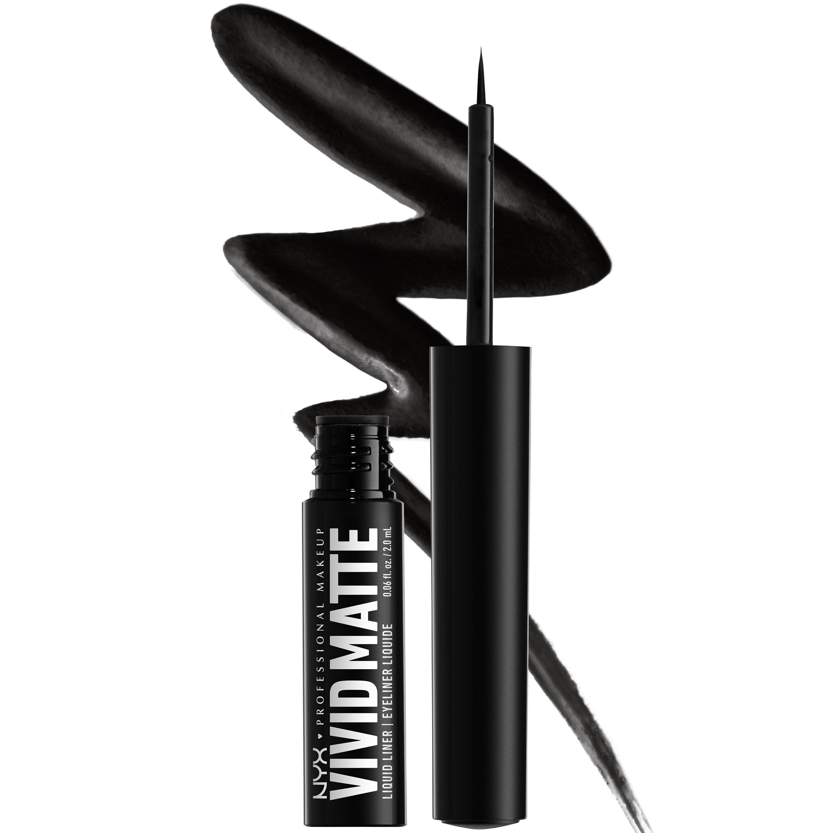 Nyx Professional Makeup Vivid Matte Liquid Eyeliner Υγρό Μολύβι Ματιών για Ματ Αποχρώσεις 2ml - Black