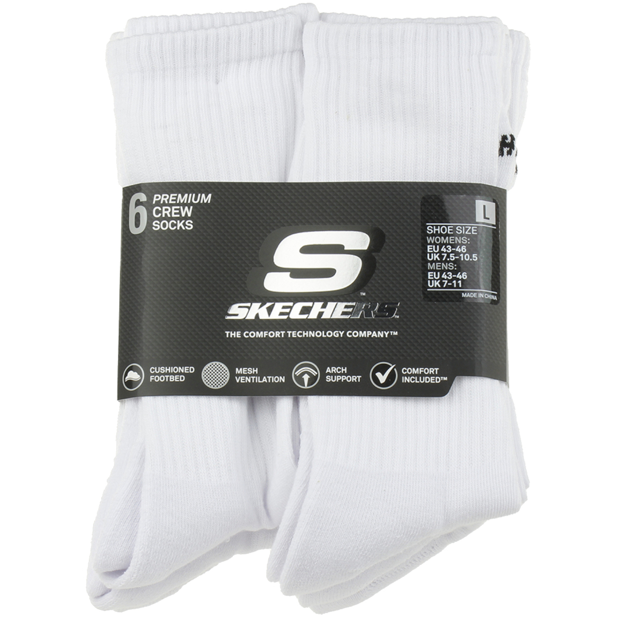Αθλητικές κάλτσες Skechers 6pk Core Crew LG Socks