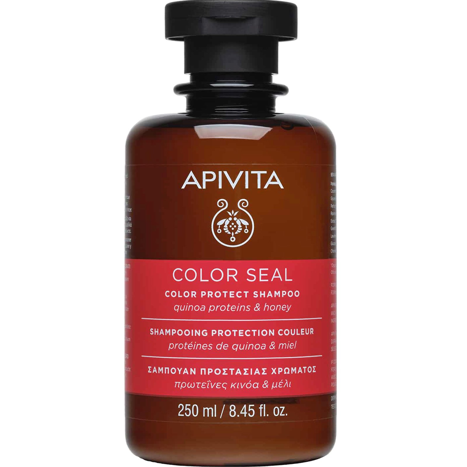 Apivita Color Seal Protect Shampoo Σαμπουάν Προστασίας Χρώματος με Πρωτεΐνες Κινόα & Μέλι 250ml