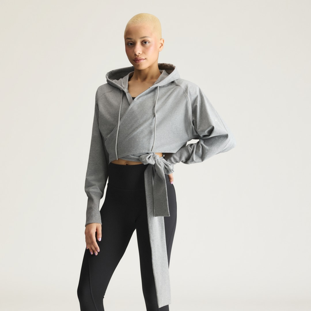 adidas by Stella McCartney Wrap Φούτερ με Κουκούλα