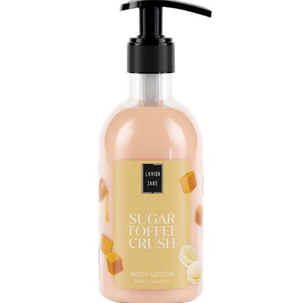 Lavish Care Body Lotion Sugar Toffee Crush Ενυδατική Κρέμα Σώματος με Ευχάριστο Άρωμα Καραμέλας Βουτύρου με Αντλία 300ml