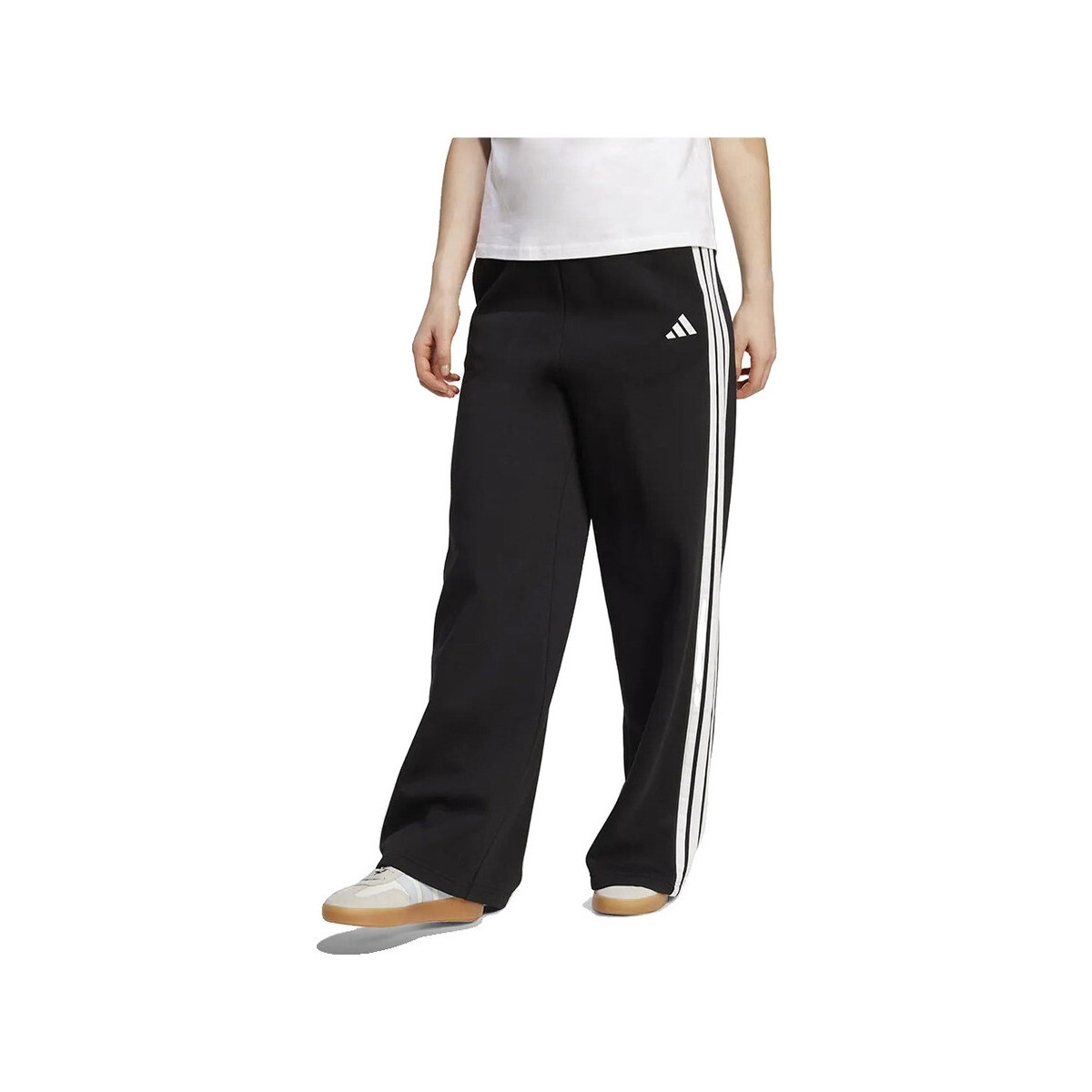 Φόρμες adidas Pantalons de survêtement 3-stripes fleece wide noir