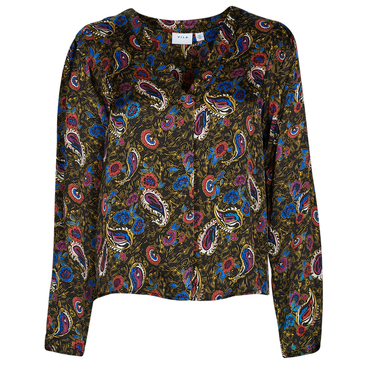 Πουκάμισα Vila VISURINA V-NECK L/S TOP/
