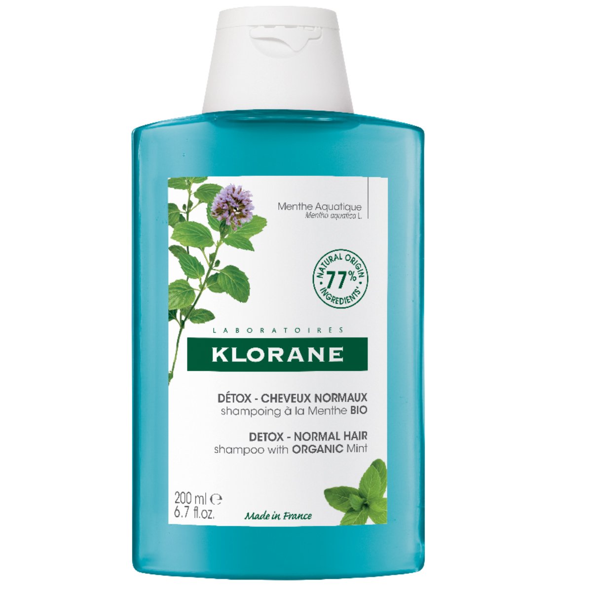 Klorane Mint Detox Shampoo Σαμπουάν Καθαρισμού & Αποτοξίνωσης από την Ρύπανση με Υδάτινη Μέντα 200ml
