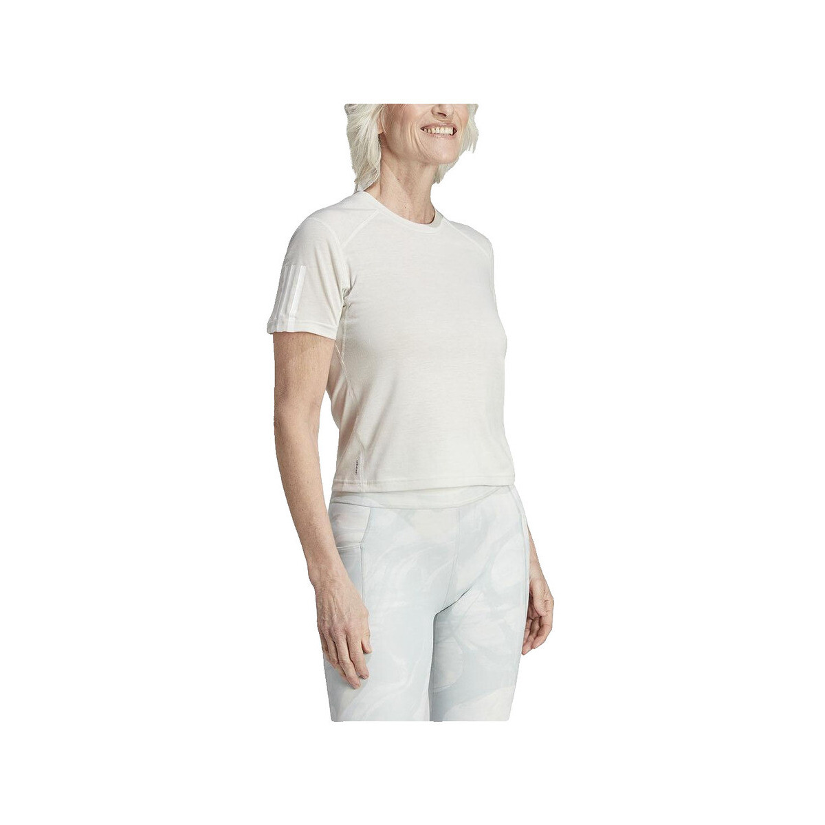 T-shirt με κοντά μανίκια adidas T-shirt crop en coton slim