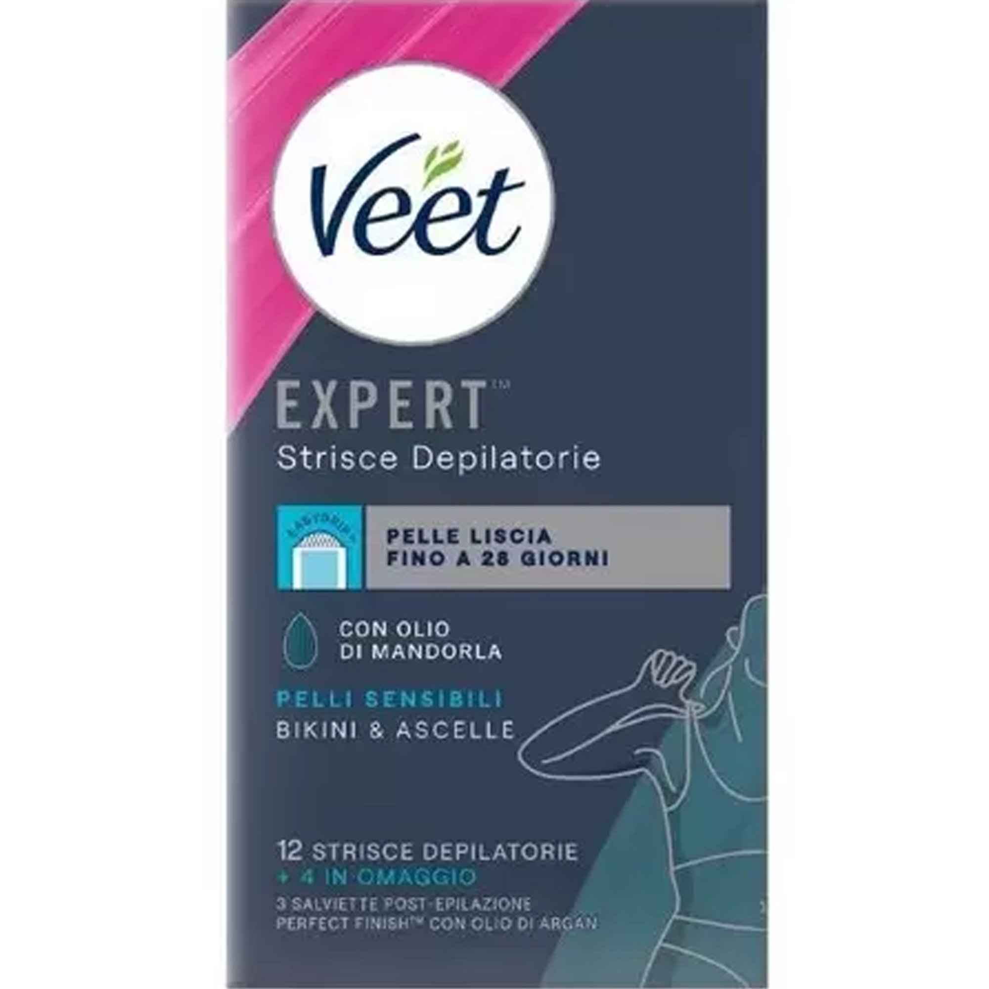 Veet Expert Bikini & Ascelle Αποτριχωτικές Ταινίες Κεριού Έτοιμες για Χρήση σε Μπικίνι & Μασχάλες 16 Τεμάχια