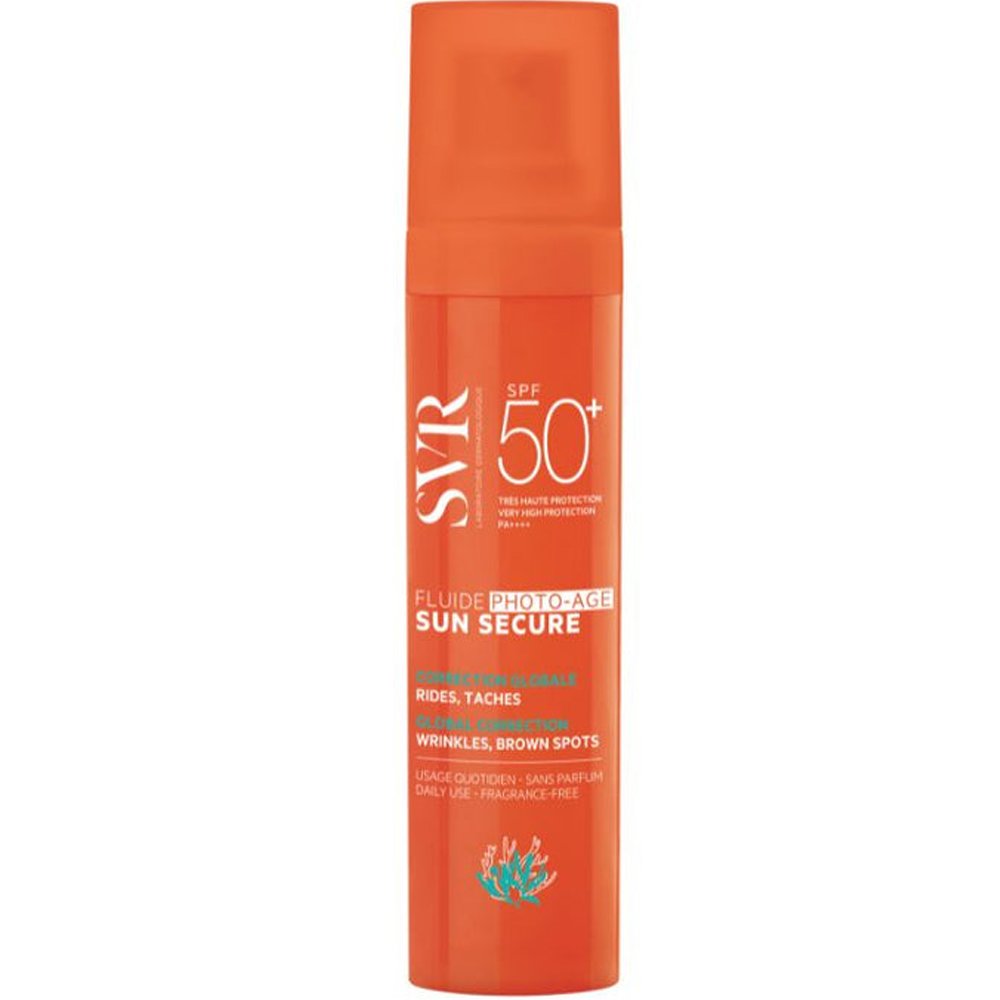 SVR Sun Secure Spf50+ Wrinkles & Brown Spots Photo-Age Fluide Λεπτόρρευστο Αντηλιακό Προσώπου Πολύ Υψηλής Προστασίας Κατά της Φωτογήρανσης, των Ρυτίδων & Μαύρων Κηλίδων 40ml