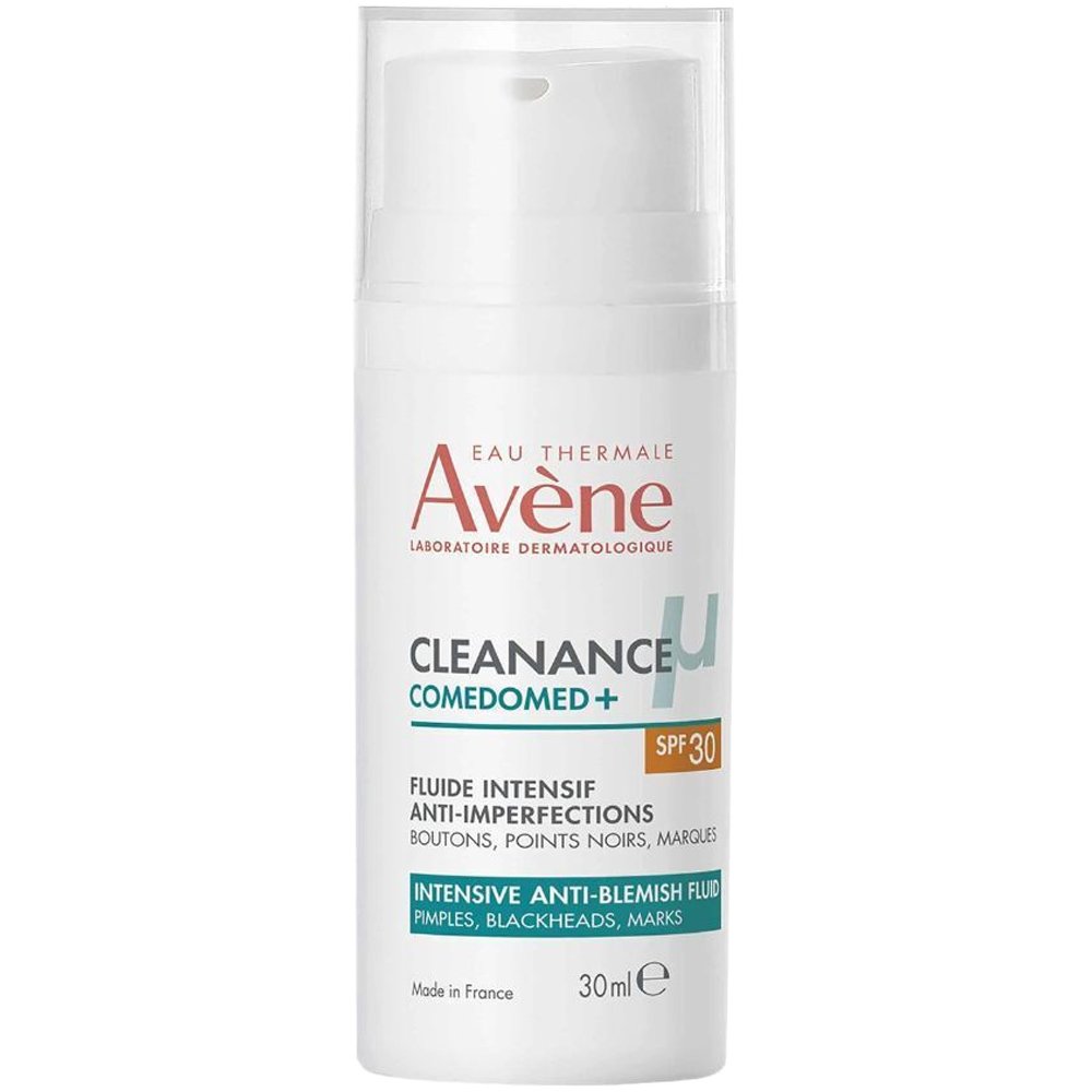 Avene Cleanance Comedomed+ Spf30 Fluid Λεπτόρρευστη Κρέμα Προσώπου Ημέρας Υψηλής Προστασίας κατά των Ατελειών & της Ακμής Χωρίς Χρώμα 30ml