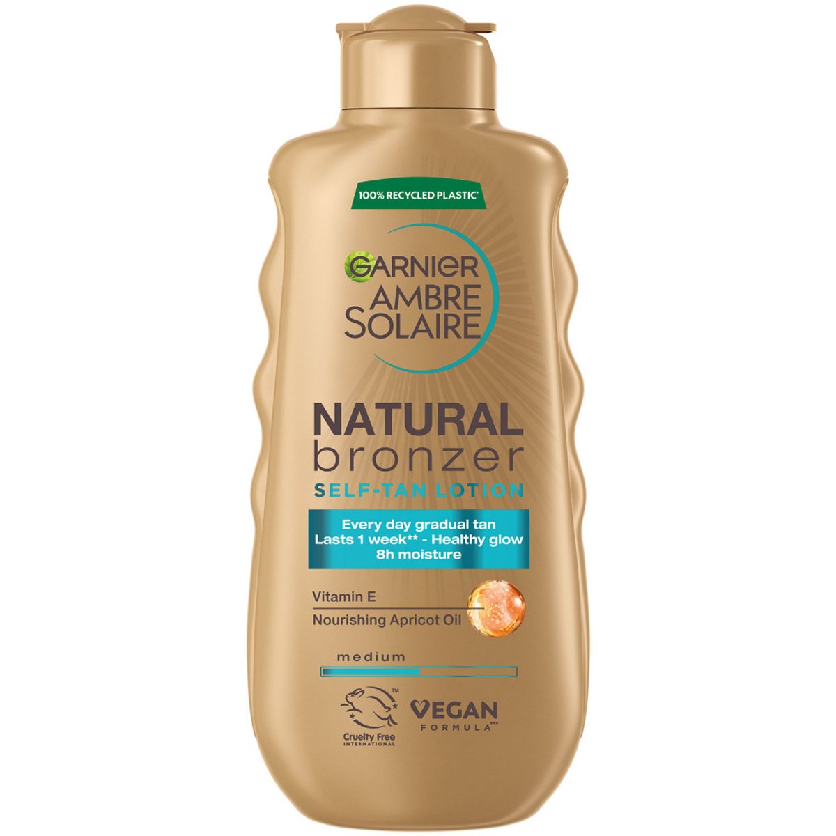 Garnier Ambre Solaire Natural Bronzer Self-Tan Lotion Χρυσαφένιο Αυτομαυριστικό Γαλάκτωμα με Βιταμίνη Ε 175ml