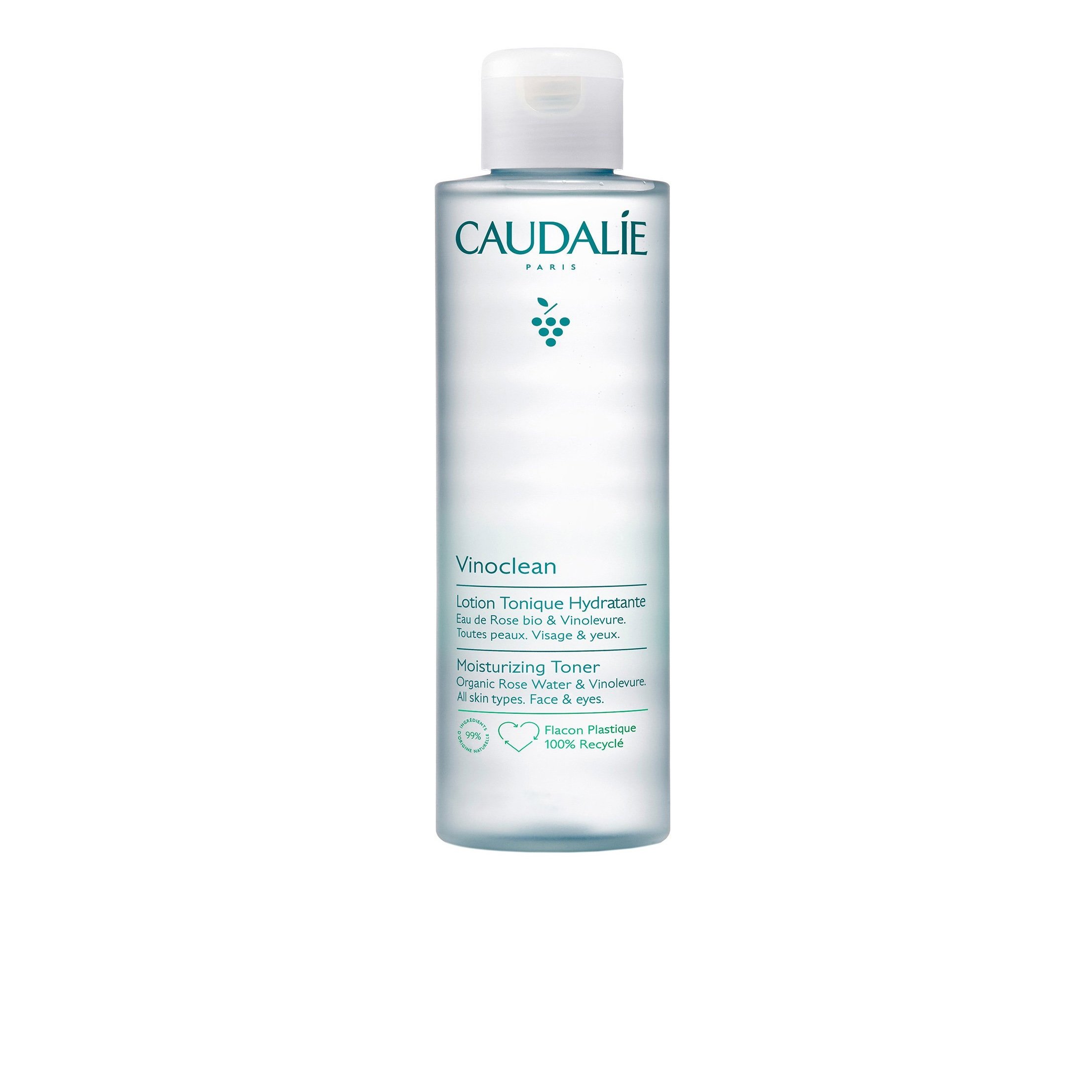 Caudalie Vinoclean Moisturizing Toner Ενυδατική Λοσιόν Καθαρισμού για Πρόσωπο & Μάτια με Βιολογικό Ροδόνερο Travel Size 100ml