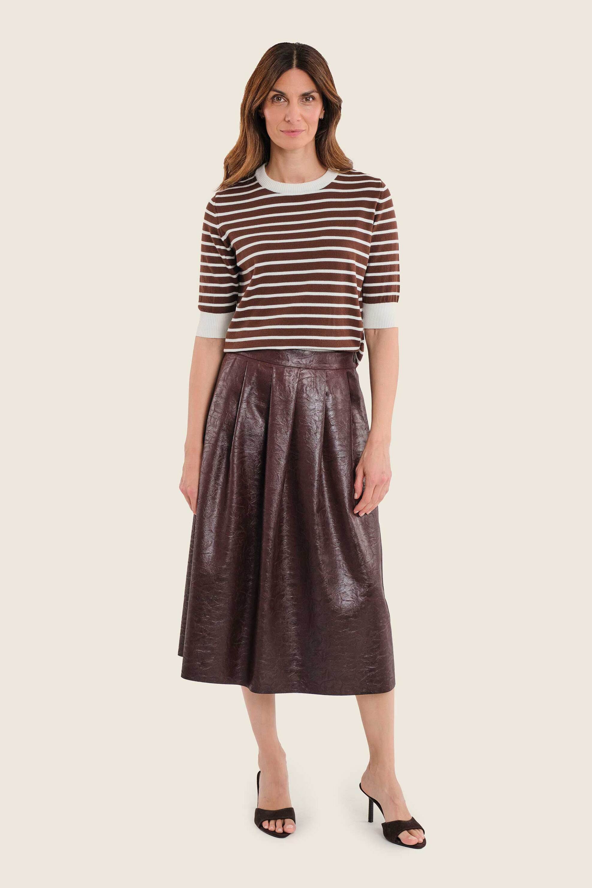 Gerry Weber γυναικεία φούστα midi από faux δέρμα