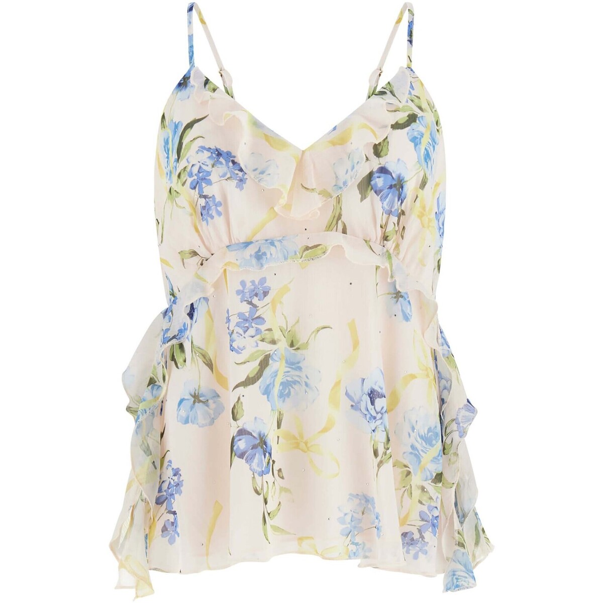 Μπλούζα Guess Sl Linda Ruffled Tank Hotfix