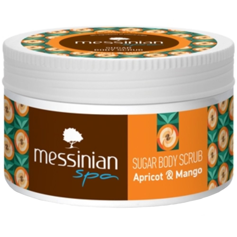Messinian Spa Apricot & Mango Sugar Body Scrub Απολεπιστικό Σώματος για Ενυδάτωση & Τόνωση της Ξηρής Επιδερμίδας με Φρούτωδες Άρωμα 250ml