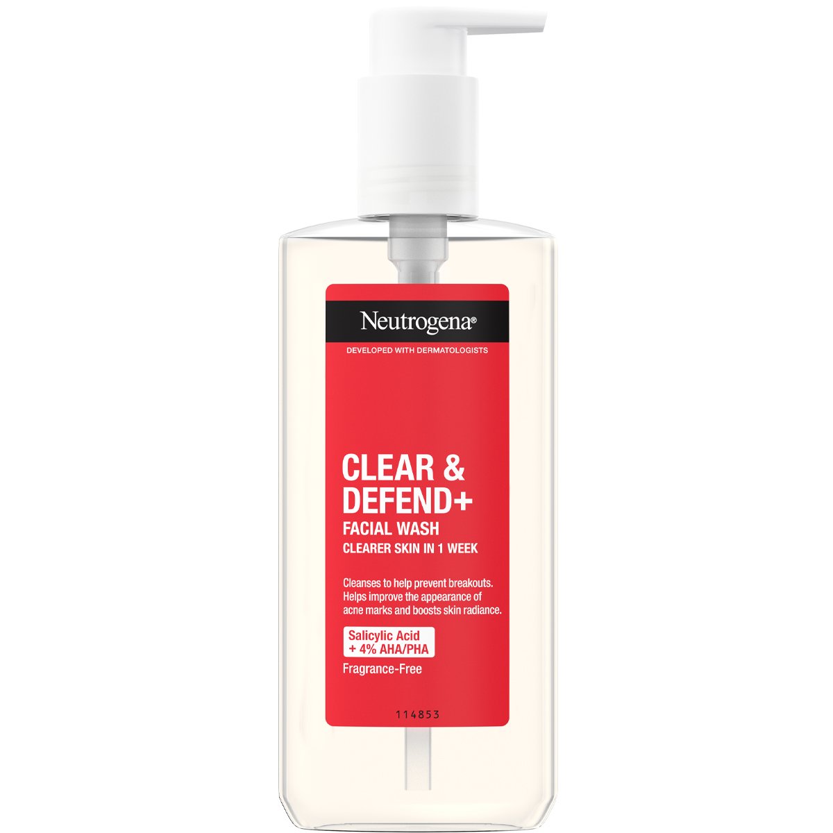 Neutrogena Clear & Defend+ Facial Wash Καθαριστικό Gel Προσώπου Κατάλληλο για Επιδερμίδα με Τάση Ακμής 200ml