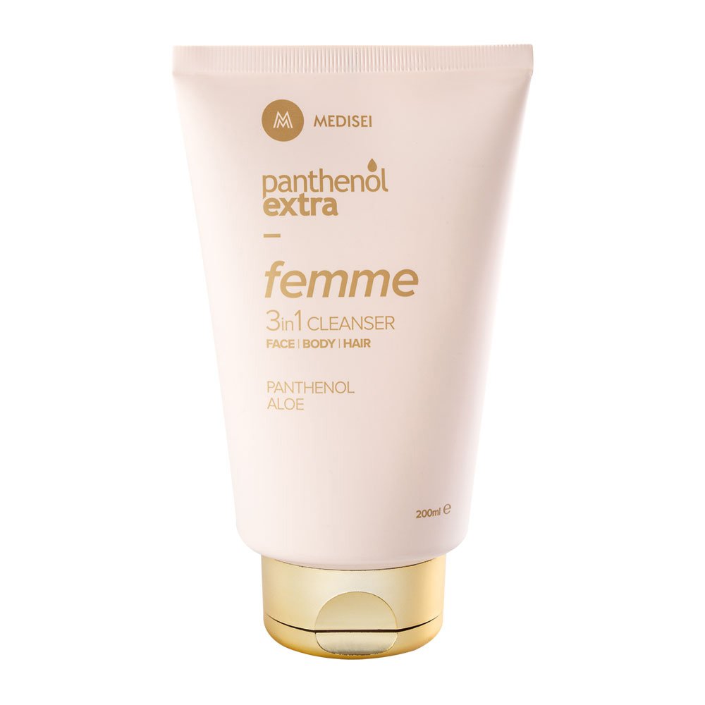 Medisei Panthenol Extra Femme 3in1 Face, Body & Hair Cleanser Γυναικείο Αφρόλουτρο, Σαμπουάν για Πρόσωπο, Σώμα & Μαλλιά με Ανατολίτικο Άρωμα & Νότες Βανίλιας 200ml