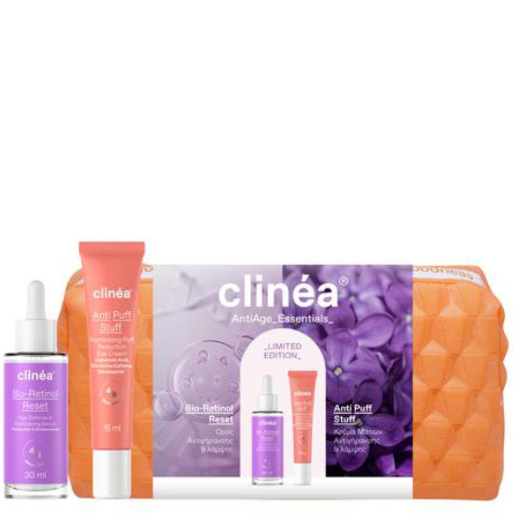 Clinea Promo Bio Retinol Reset 30ml & Anti-Puff Stuff 15ml & Δώρο Νεσεσέρ 1 Τεμάχιο