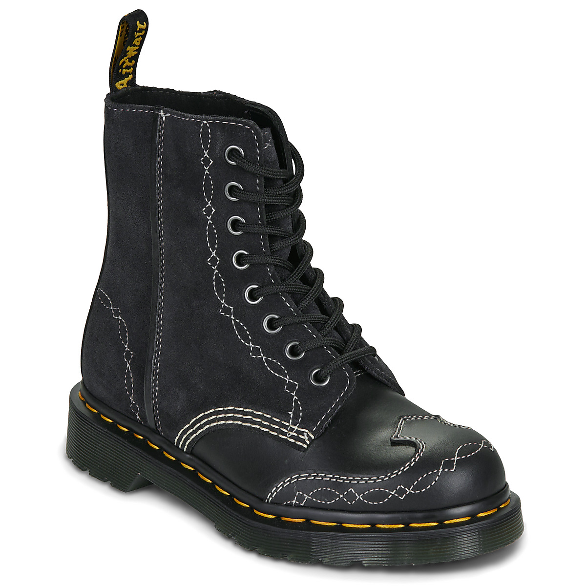Μπότες Dr. Martens 1460 RODEO BLACK CLASSIC PULL UP+BRONX SUEDE