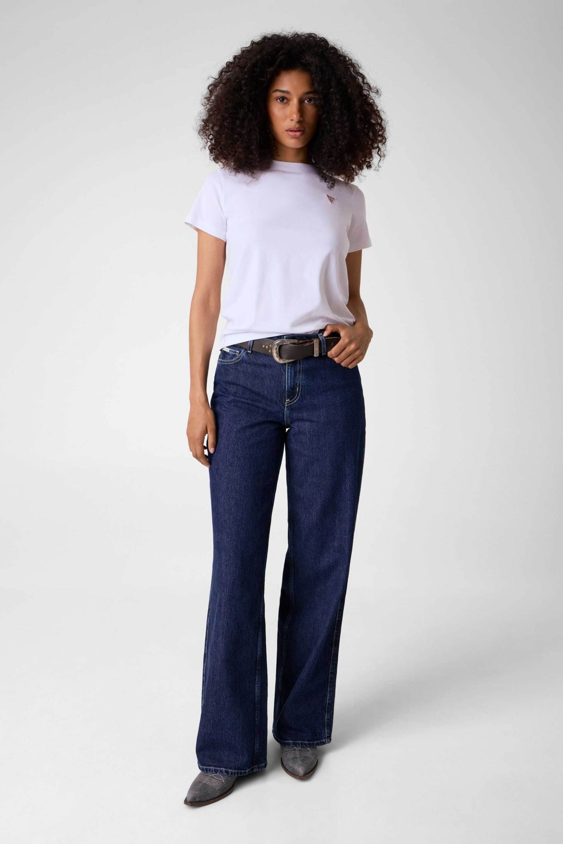 Guess γυναικείο τζιν παντελόνι πεντάτσεπο Wide Leg