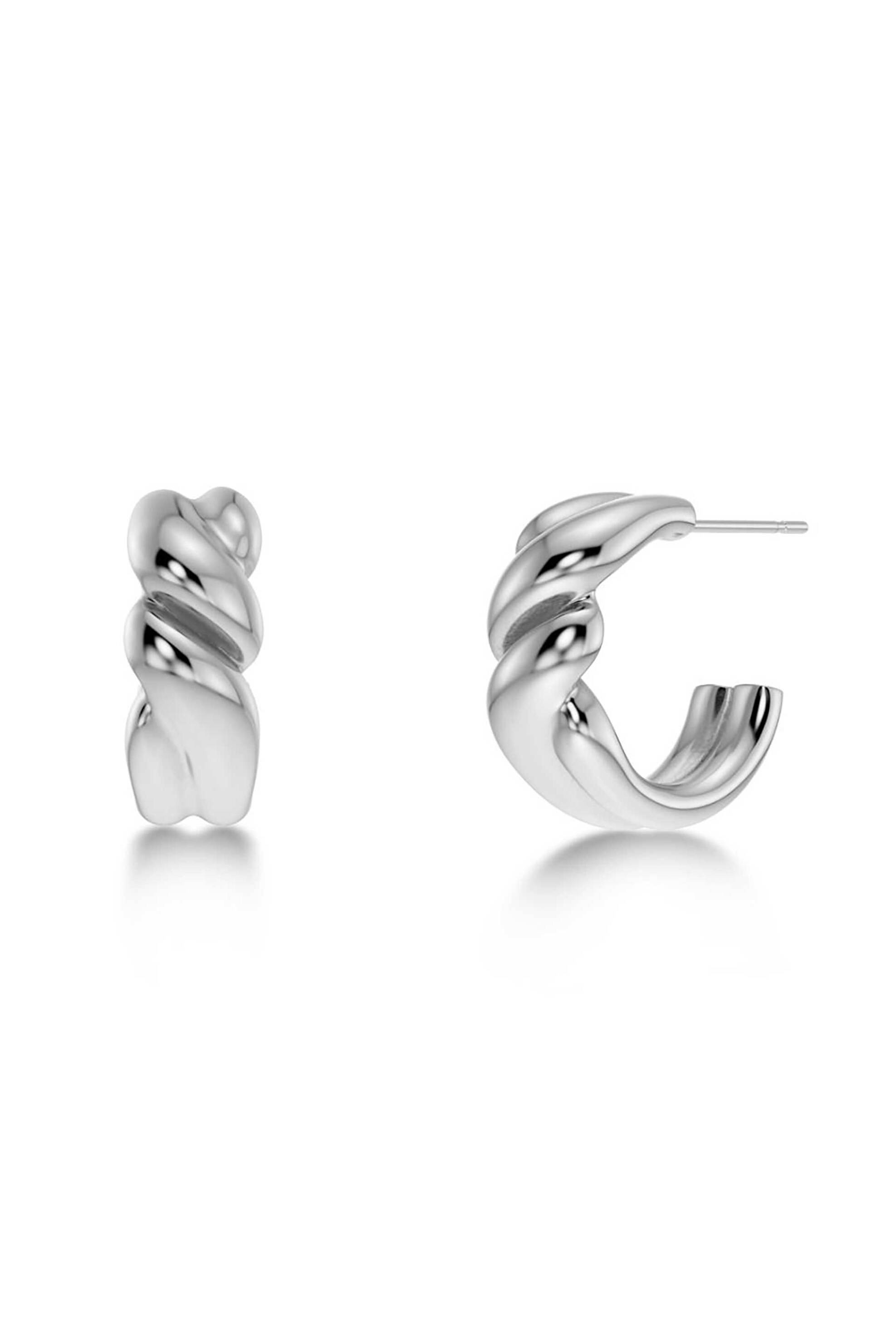 EDBLAD γυναικεία σκουλαρίκια "Twist Hoops Steel S"