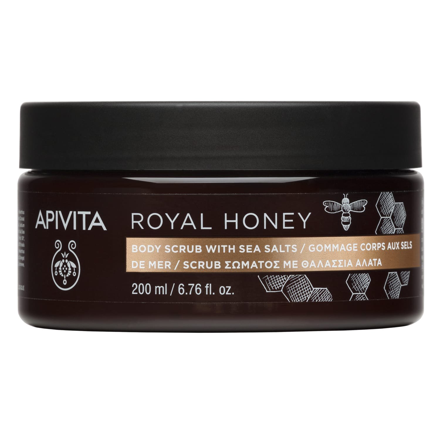 Apivita Royal Honey Body Scrub with Sea Salts Απολεπιστικό Σώματος με Θαλάσσια Άλατα & Μέλι για Τόνωση & Αναζωογόνηση 200ml