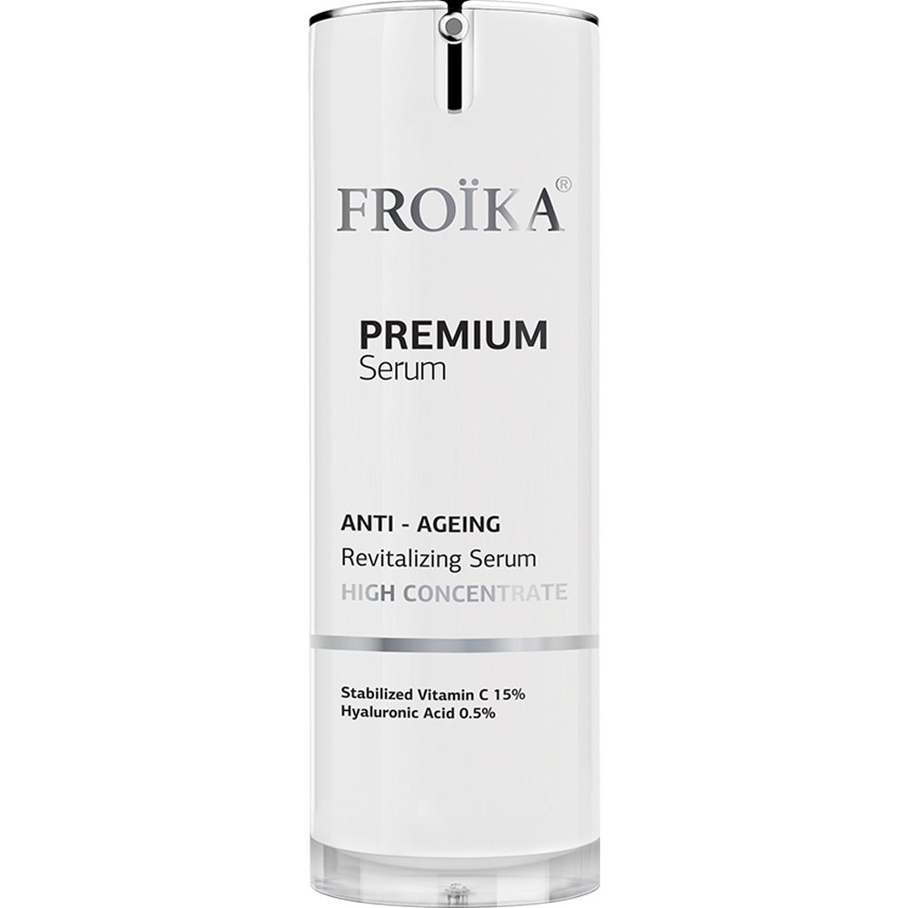 Froika Premium Serum Anti - Ageing High Concentrate Πολυδύναμος Ορός Αναζωογόνησης Προσώπου που Προσφέρει Άμεση Λάμψη, Βαθιά Ενυδάτωση & Εξισορροπεί το Μικροβίωμα του Δέρματος 30ml