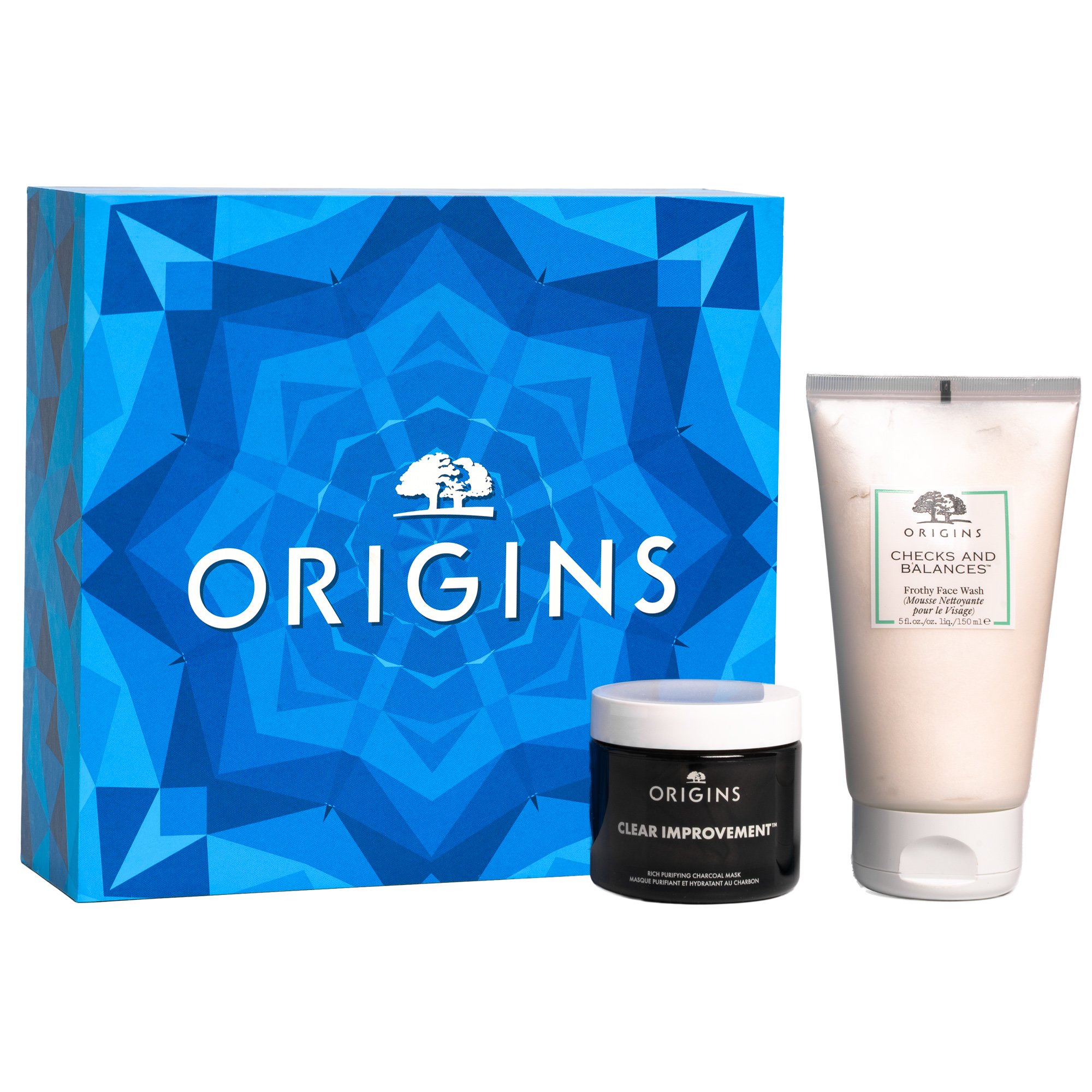 Origins Promo Clear Improvement Rich Purifying Charcoal Mask 75ml & Checks & Balances Forthy Face Wash 150ml