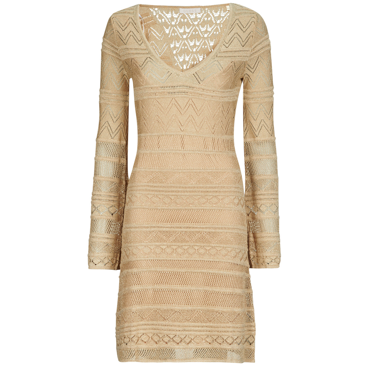 Κοντά Φορέματα Guess NELLIE VN LS DRESS