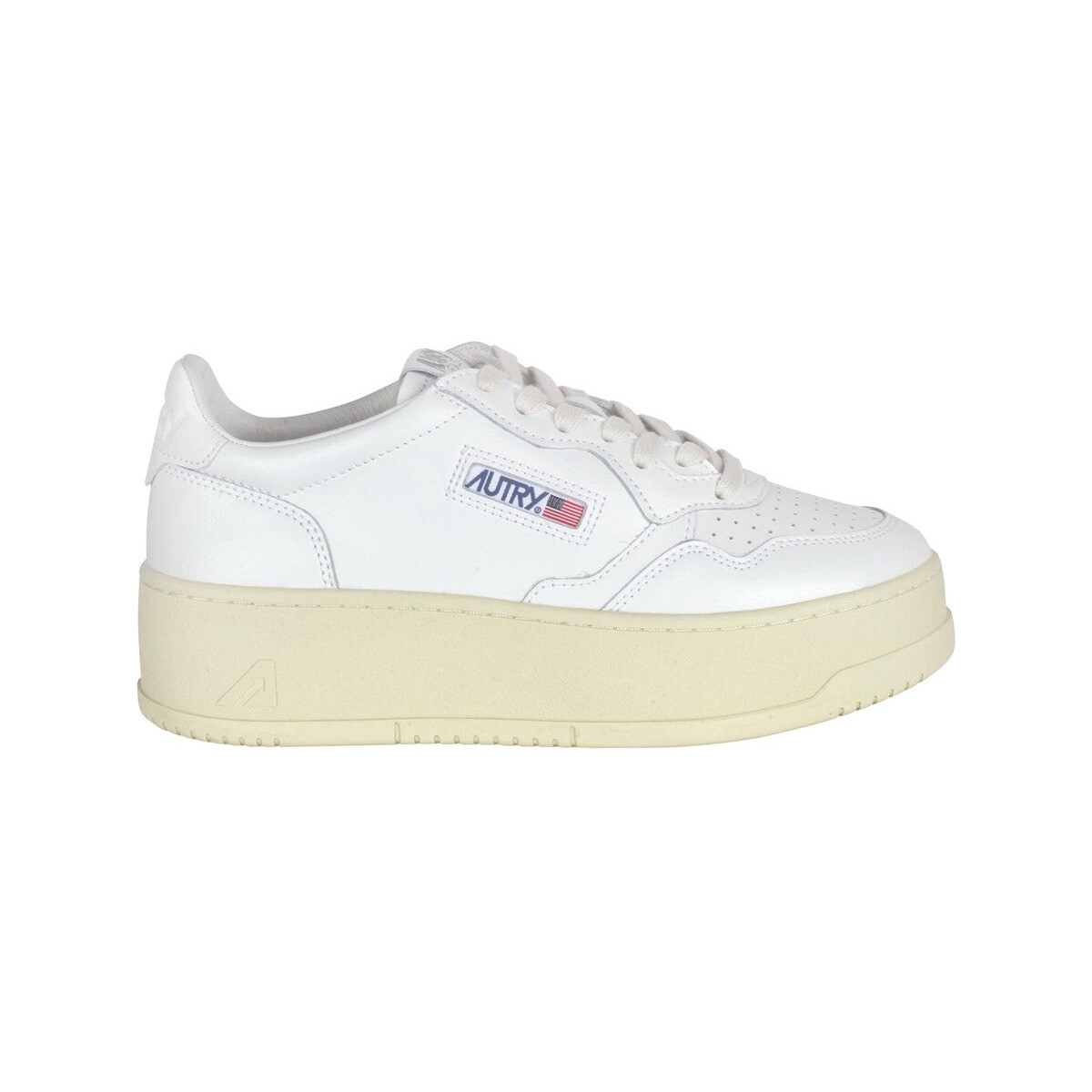 Xαμηλά Sneakers Autry Baskets Medalist Platform cuir de vache blanc non traité