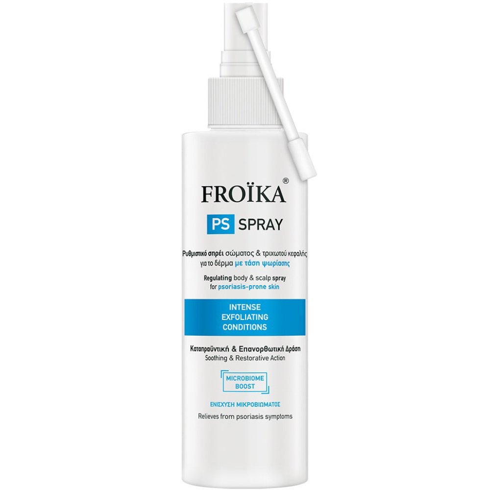 Froika PS Soothing & Restorative Action Intense Exfoliating Conditions Regulating Body & Scalp Spray Ρυθμιστικό & Καταπραϋντικό Σπρέι Σώματος & Τριχωτού Κεφαλής για Δέρμα με Τάση Ψωρίασης 100ml
