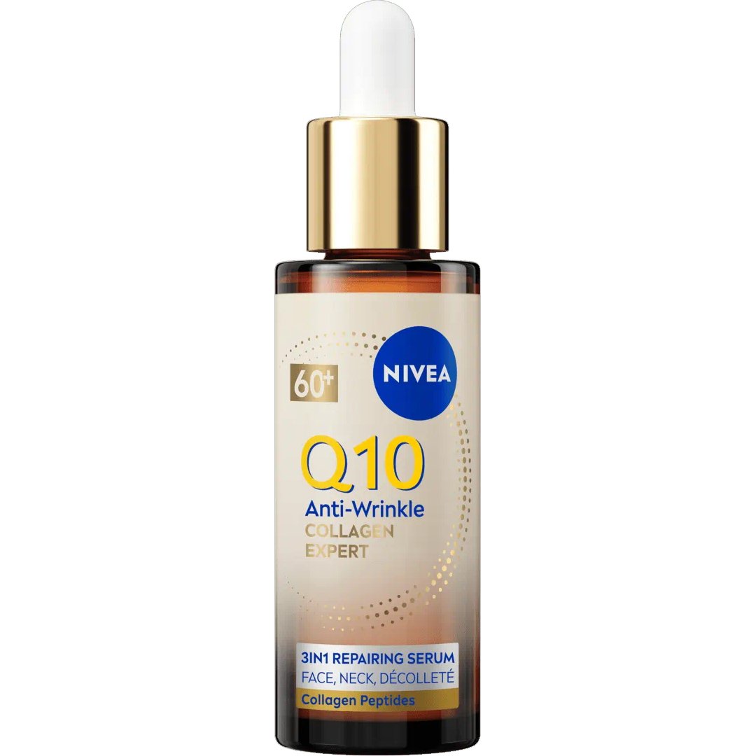 Nivea Q10 Collagen Expert Anti-Wrinkle Serum Αντιρυτιδικός Ορός Προσώπου, Λαιμού & Ντεκολτέ Ημέρας & Νύχτας για Πολύ Ξηρή & Χαλαρή Επιδερμίδα 30ml
