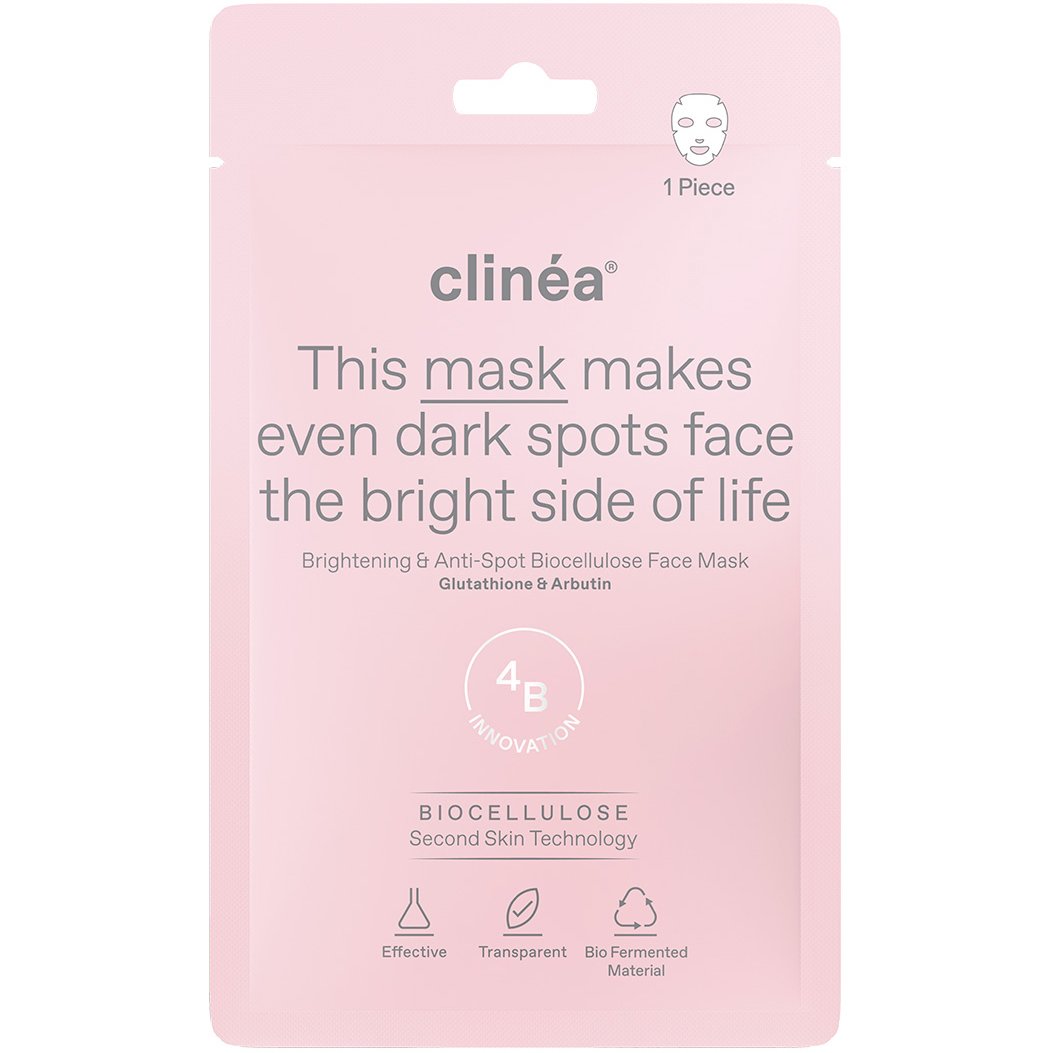 Clinea Brightening & Anti-Spot Biocellulose Face Mask Μάσκα Προσώπου από Βιοκυτταρίνη για Λάμψη & Δράση Κατά των Κηλίδων & της Υπερμελάγχρωσης 1 Τεμάχιο