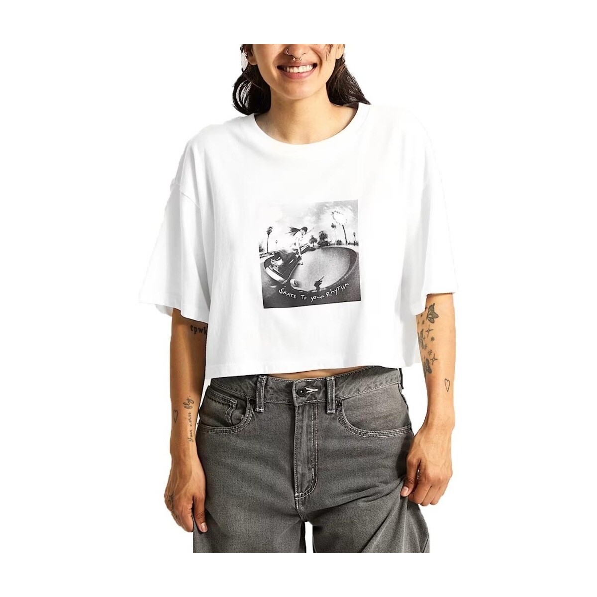 T-shirt με κοντά μανίκια Vans RHYTHM RELAXED CROP SS