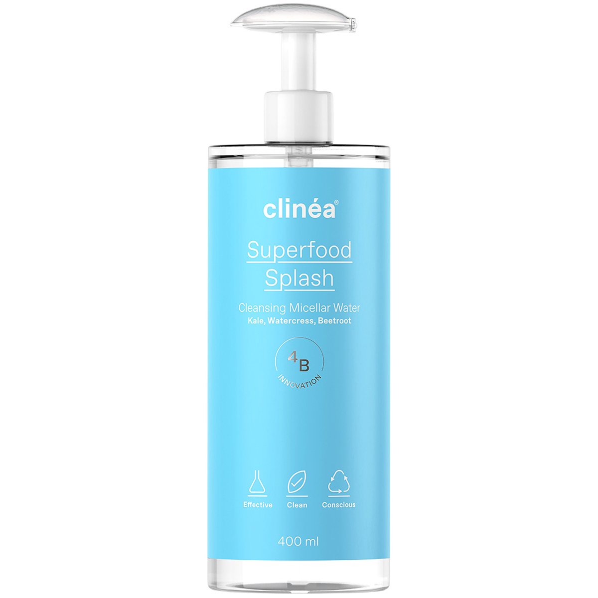 Clinéa Superfood Spash Cleansing Micellar Water,Νερό Καθαρισμού & Ντεμακιγιάζ Προσώπου, Ματιών & Χειλιών με Μικύλλια 400ml