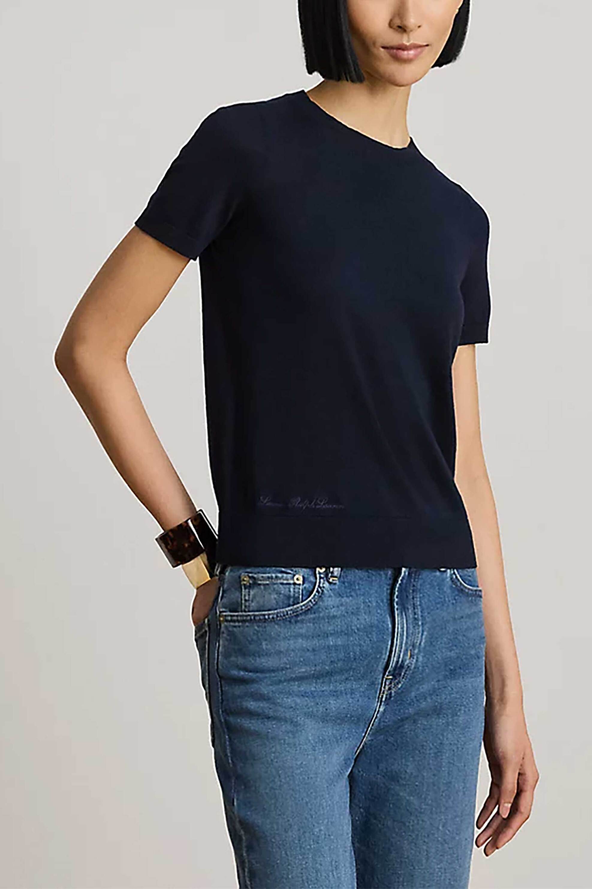 Lauren Ralph Lauren γυναικεία μπλούζα πλεκτή μονόχρωμη