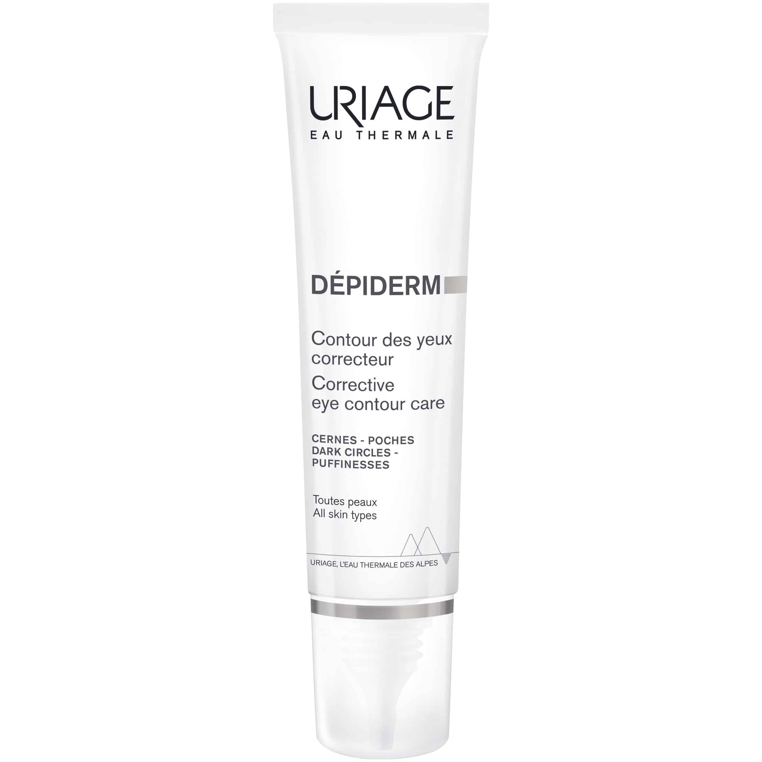 Uriage Depiderm Corrective Eye Contour Care Αγωγή Ματιών Κατά των Μαύρων Κύκλων & των Οιδημάτων, Κατάλληλη για Όλους τους Τύπους Επιδερμίδας 15ml