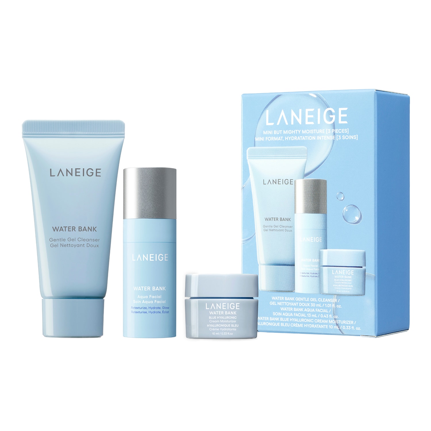 Laneige - Mini But Mighty Moisture - Σετ μίνι προϊόντων ενυδατικής περιποίησης προσώπου | 10 ml