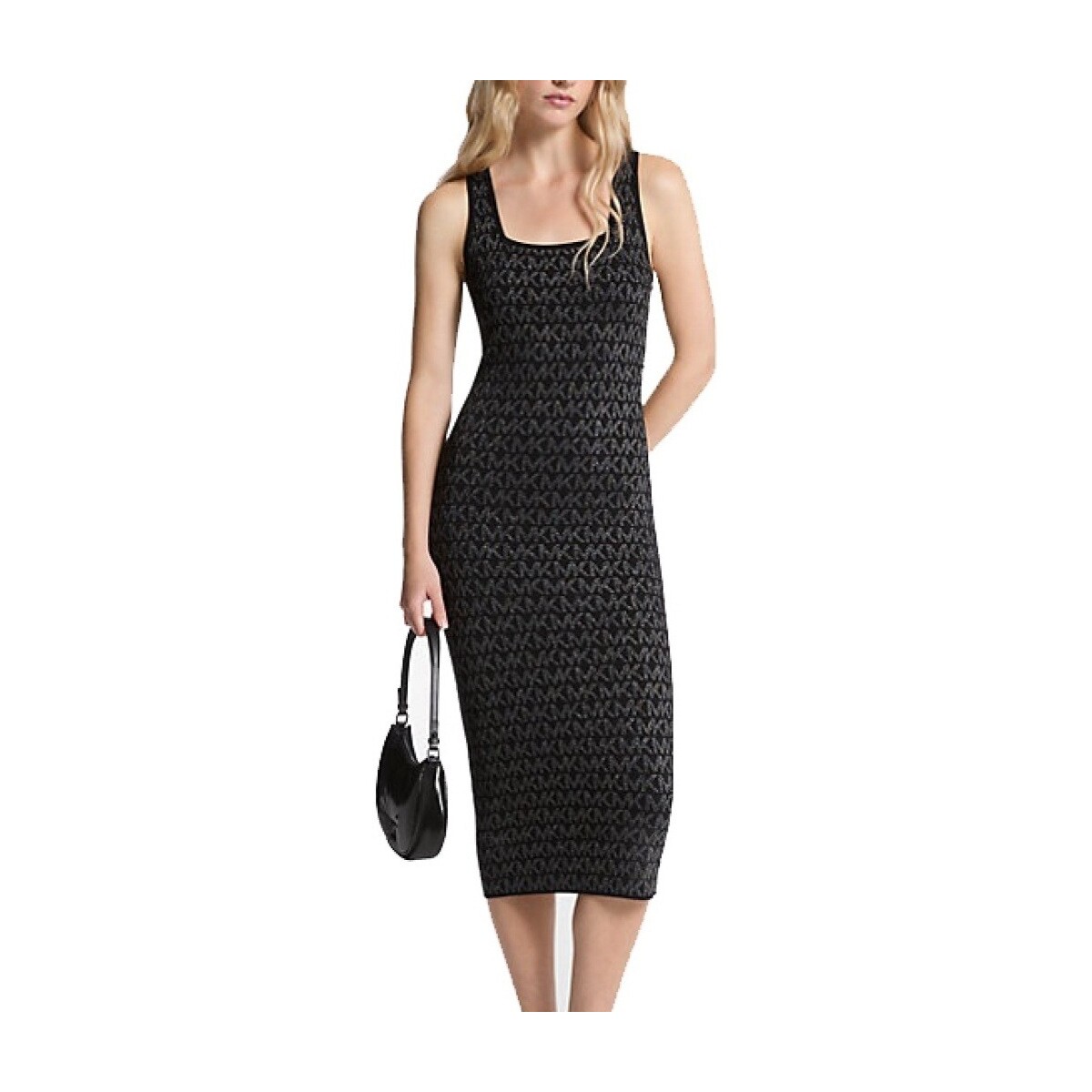 Μακριά Φορέματα MICHAEL Michael Kors METALLIC MK SQ NK DRS