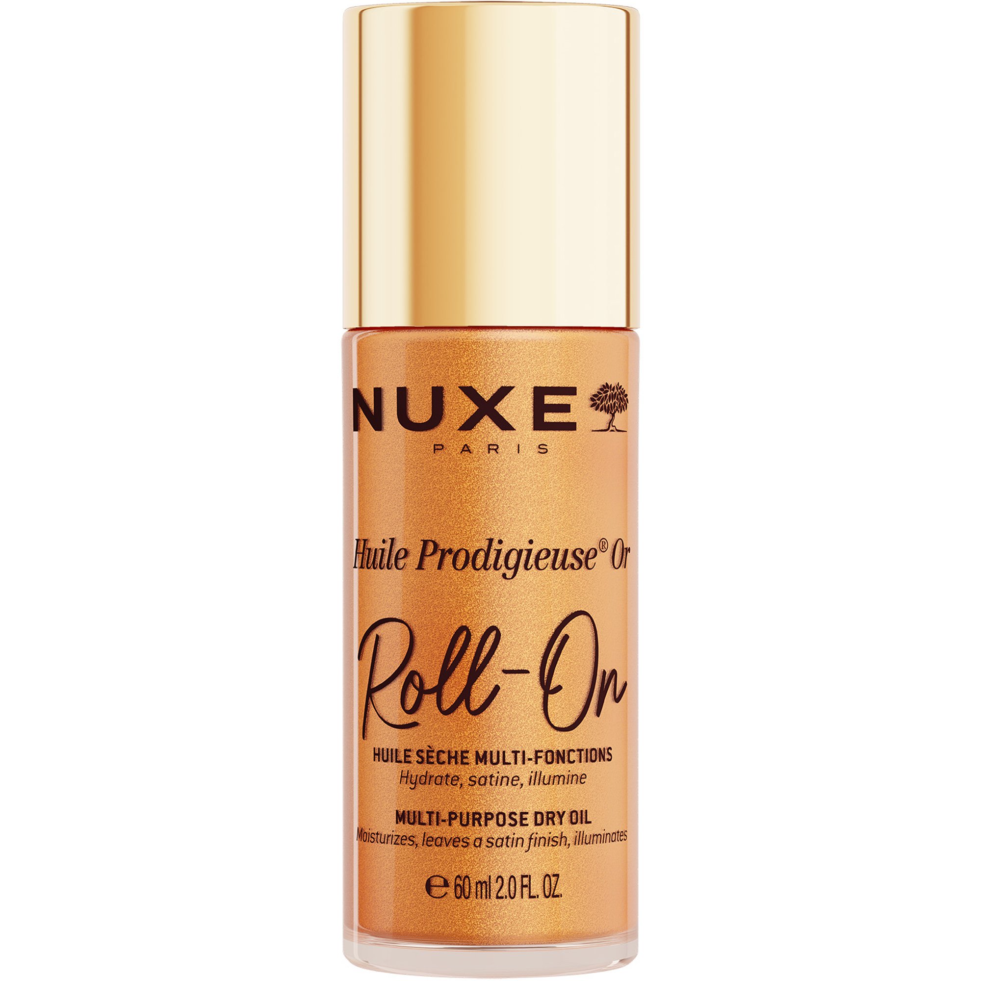 Nuxe Huile Prodigieuse OR Roll-On Multi-Purpose Dry Oil Ιριδίζον Ξηρό Λάδι για Πρόσωπο, Σώμα & Μαλλιά σε Μορφή Roll On 60ml