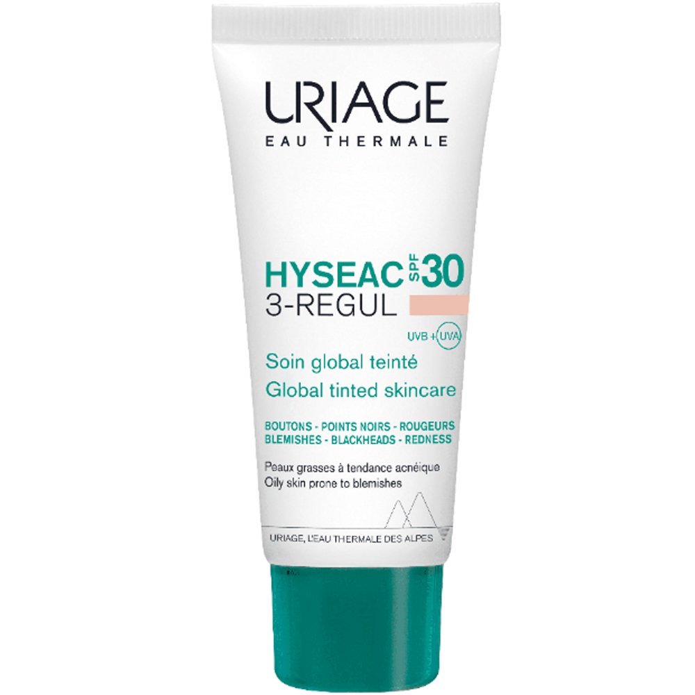 Uriage Hyseac 3-Regul Global Spf30 Tinted Skincare Cream Ολοκληρωμένη Περιποίηση με Χρώμα για Επιδερμίδες με Ατέλειες 40ml
