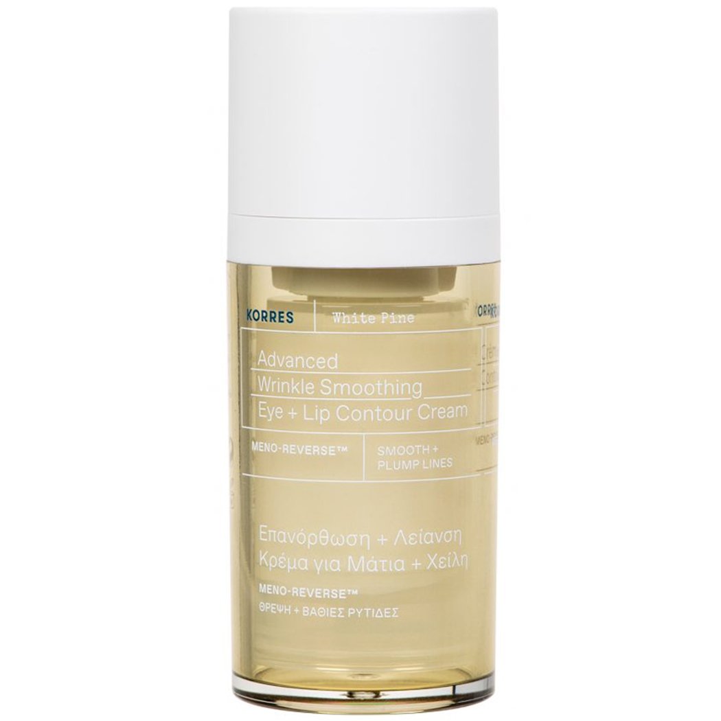 Korres White Pine Advanced Wrinkle Smoothing Eye & Lip Contour Cream Κρέμα Ματιών & Χειλιών Λευκή Πεύκη για Επανόρθωση & Λείανση 15ml