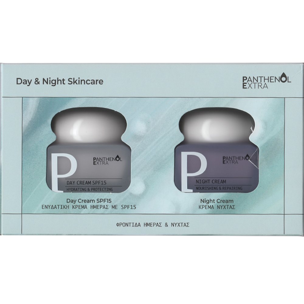 Panthenol Extra Promo Hydrating & Protecting Day Cream Spf15, 50ml & Nourishing & Repairing Night Cream 50ml