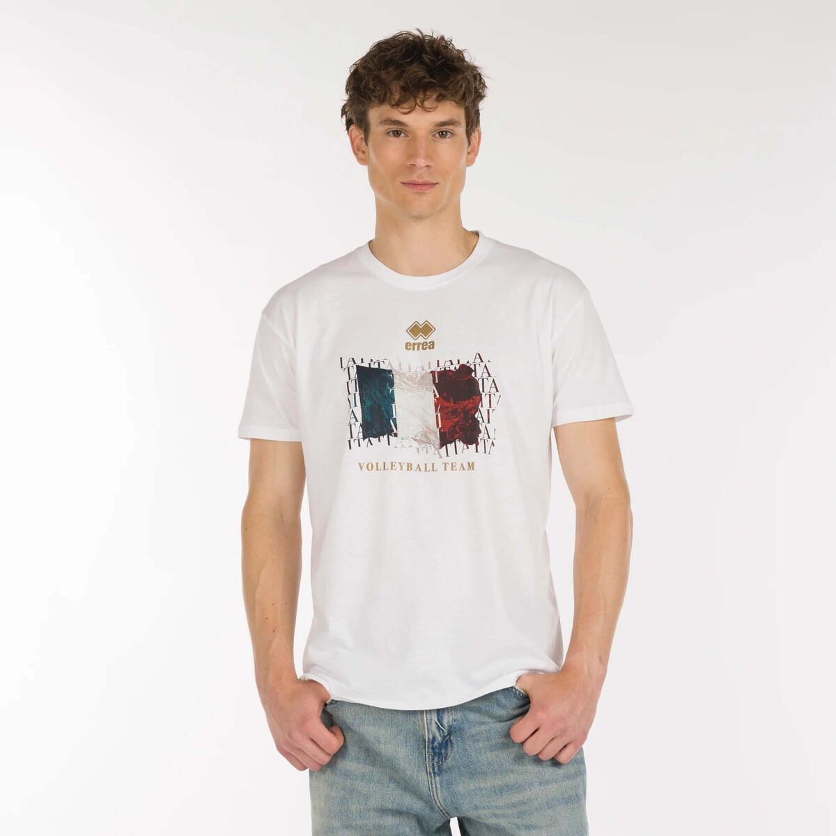 T-shirt με κοντά μανίκια Errea Naz. Italia Volley T-Shirt Ita Er 05 Mc Jr