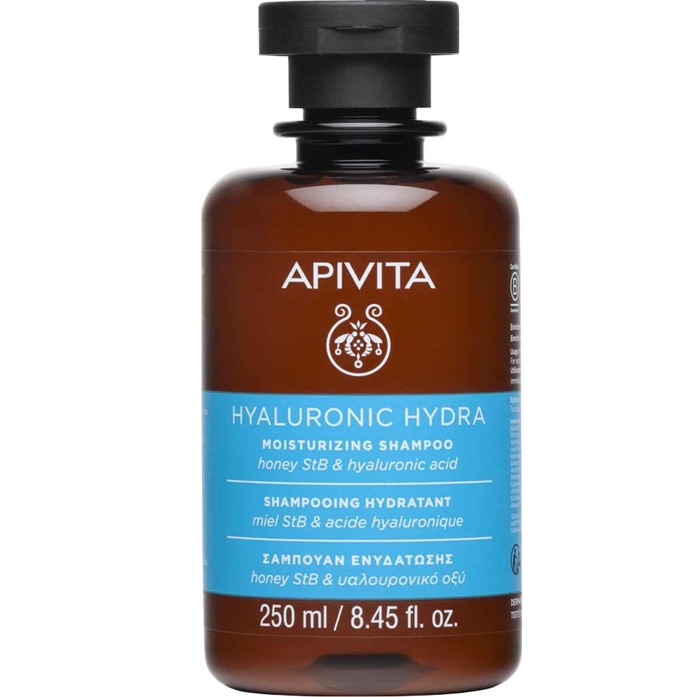 Apivita Hyaluronic Hydra Moisturizing Shampoo with Hyaluronic Acid & Honey StB Σαμπουάν Ενυδάτωσης Καθημερινής Χρήσης με Υαλουρονικό Οξύ & Μέλι 250ml