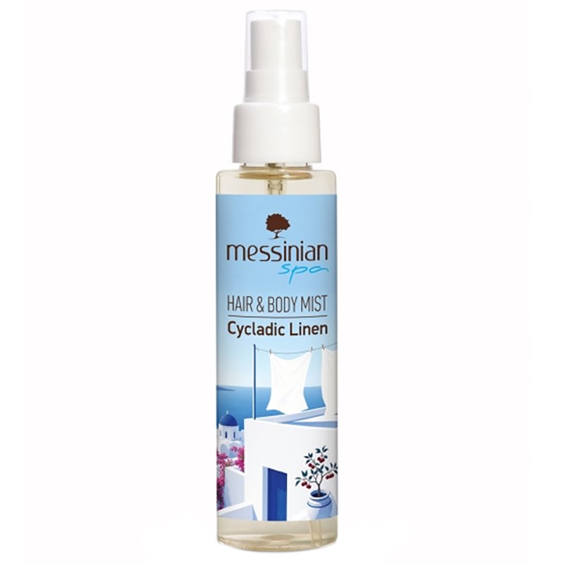 Messinian Spa Cycladic Linen Hair & Body Mist Ενυδατικό Mist Μαλλιών & Σώματος με Διακριτικό, Γλυκό & Φρουτένιο Άρωμα 100ml