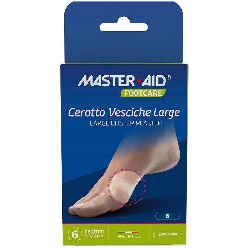 Master Aid Footcare Large Blister Plaster Υδροκολλοειδές Επίθεμα για Φουσκάλες 6 Τεμάχια