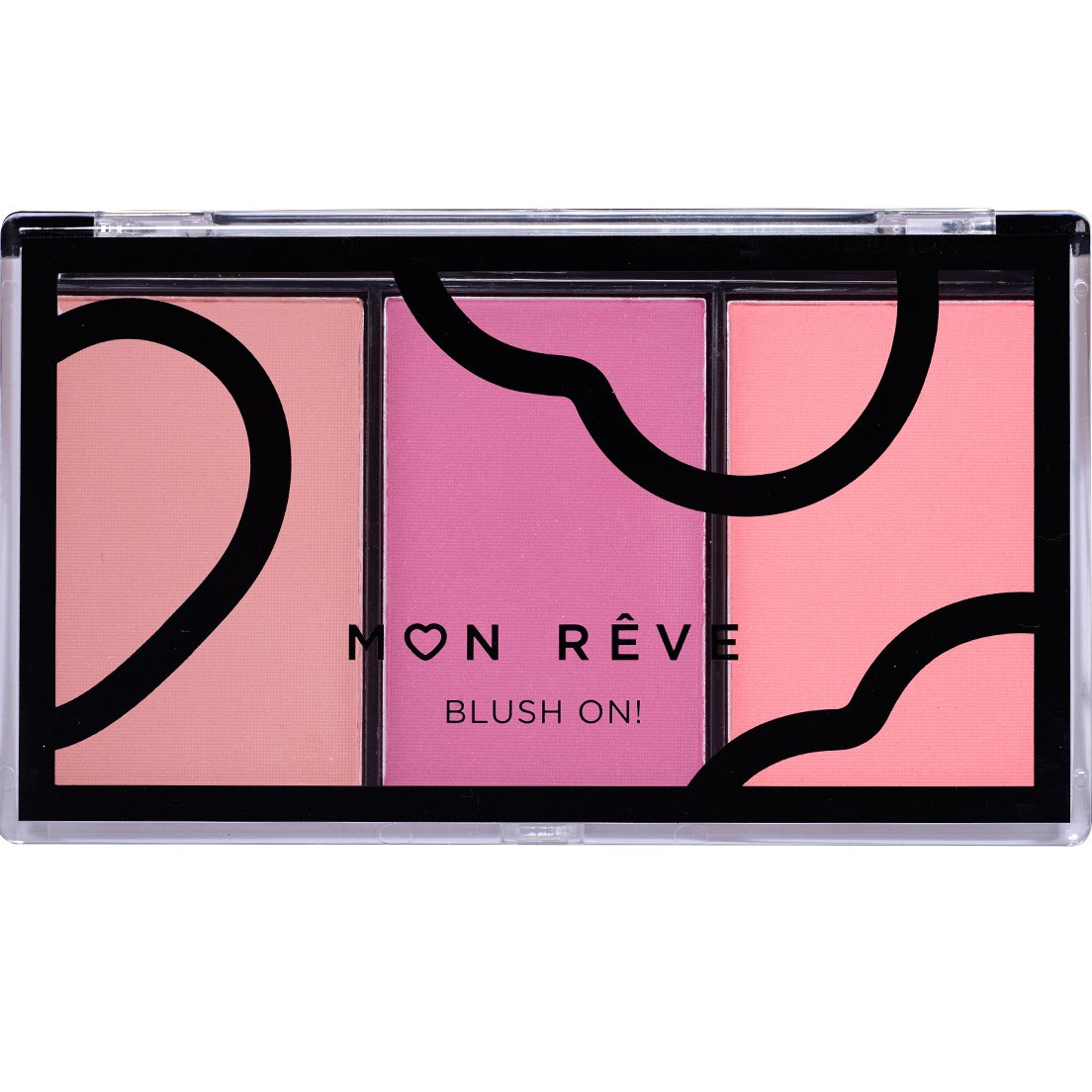 Mon Reve Blush On! Trio Palette Τριπλή Παλέτα Ρουζ 3 x 3,3g - No 3 Plum